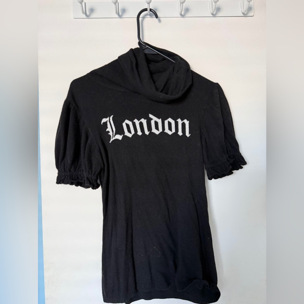 Wildfox Black London Graphic T-Shirt size small